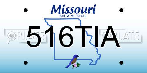 516TIA Missouri License Plate