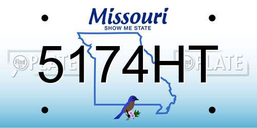 5174HT Missouri License Plate