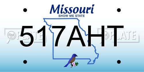 517AHT Missouri License Plate