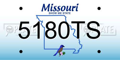 5180TS Missouri License Plate