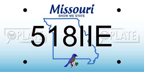 518IIE Missouri License Plate