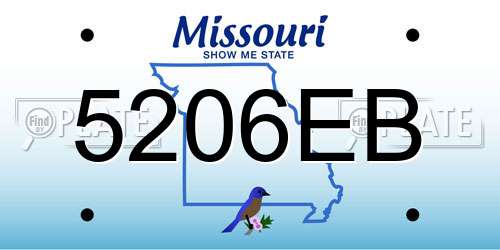 5206EB Missouri License Plate