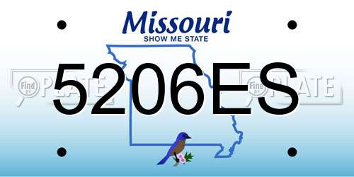 5206ES Missouri License Plate