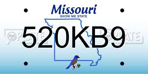 520KB9 Missouri License Plate