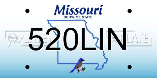 520LIN Missouri License Plate