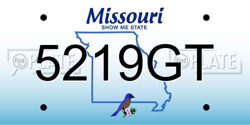 5219GT Missouri License Plate