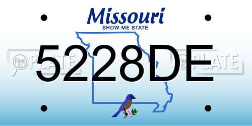5228DE Missouri License Plate