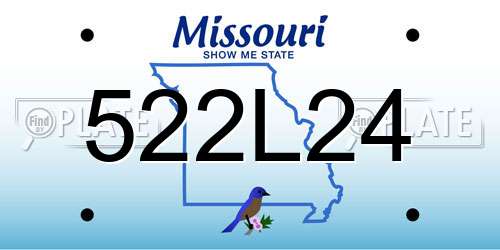 522L24 Missouri License Plate