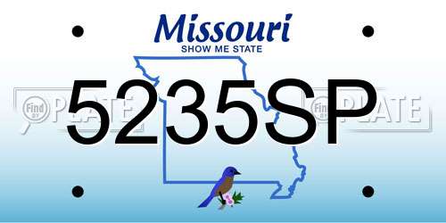 5235SP Missouri License Plate