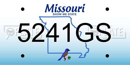 5241GS Missouri License Plate