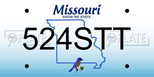 524STT Missouri License Plate