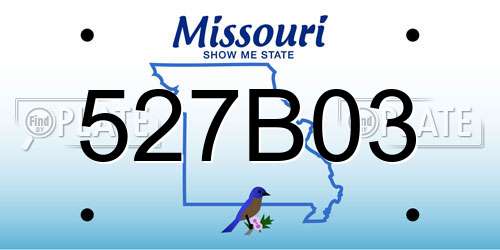 527B03 Missouri License Plate