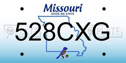 528CXG Missouri License Plate