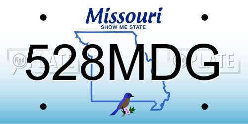 528MDG Missouri License Plate