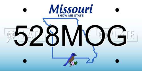 528MOG Missouri License Plate