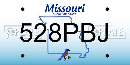 528PBJ Missouri License Plate