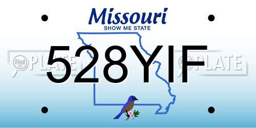 528YIF Missouri License Plate