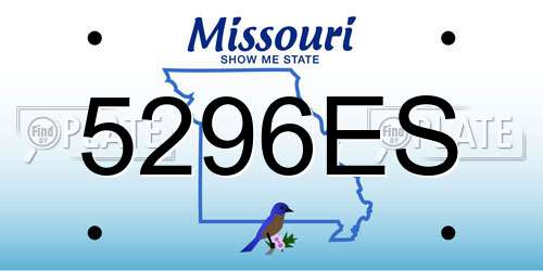 5296ES Missouri License Plate
