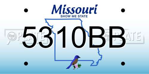 5310BB Missouri License Plate