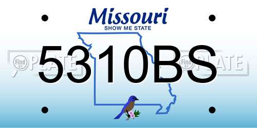 5310BS Missouri License Plate