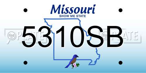 5310SB Missouri License Plate