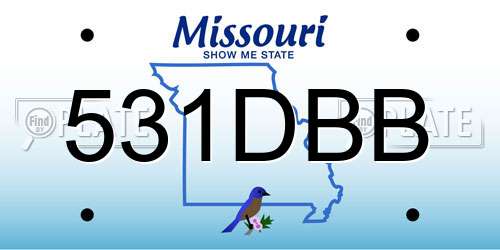 531DBB Missouri License Plate
