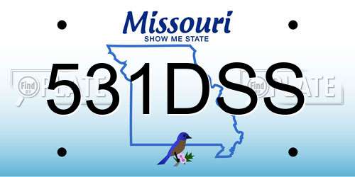 531DSS Missouri License Plate
