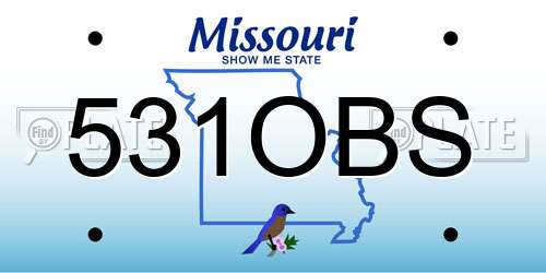 531OBS Missouri License Plate
