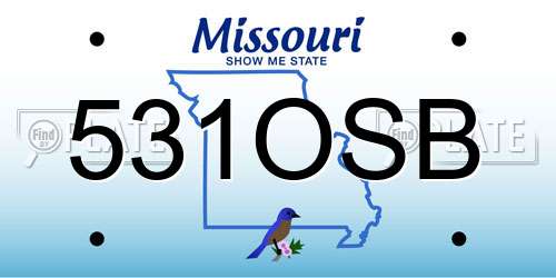 531OSB Missouri License Plate