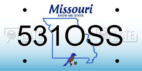 531OSS Missouri License Plate