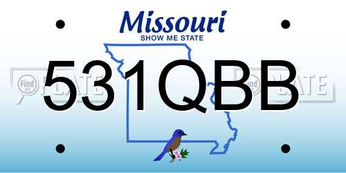 531QBB Missouri License Plate