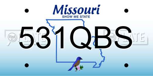 531QBS Missouri License Plate