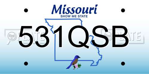 531QSB Missouri License Plate