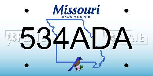 534ADA Missouri License Plate