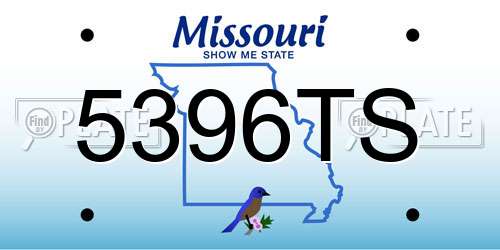5396TS Missouri License Plate