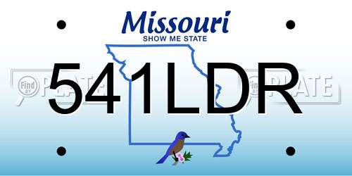 541LDR Missouri License Plate