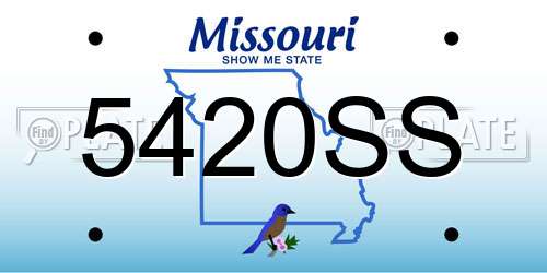 5420SS Missouri License Plate