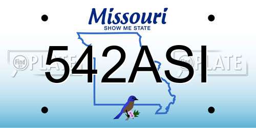 542ASI Missouri License Plate