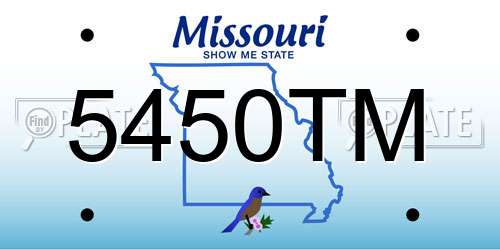 5450TM Missouri License Plate