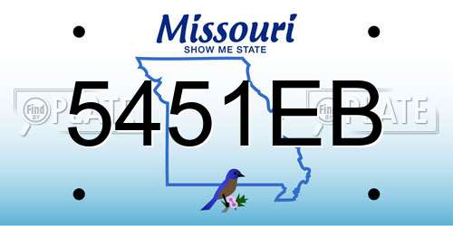 5451EB Missouri License Plate