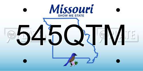 545QTM Missouri License Plate
