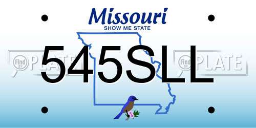 545SLL Missouri License Plate