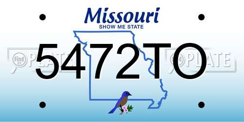 5472TO Missouri License Plate