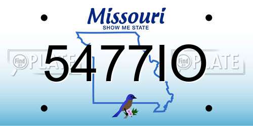 5477IO Missouri License Plate