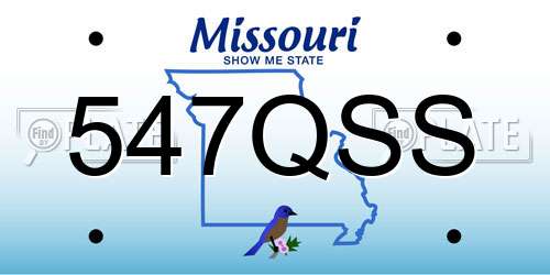 547QSS Missouri License Plate