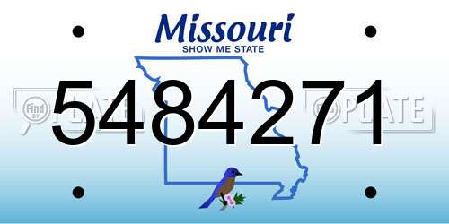 5484271 Missouri License Plate