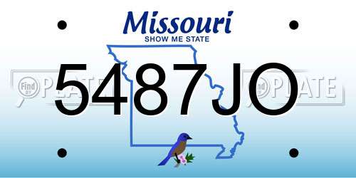 5487JO Missouri License Plate