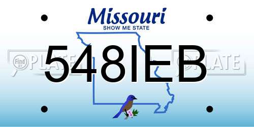 548IEB Missouri License Plate