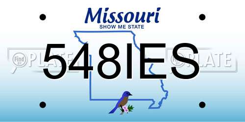 548IES Missouri License Plate