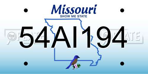 54AI194 Missouri License Plate